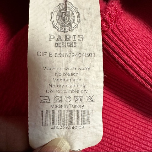Paris University Women's Red Hoodie - Picture 7 of 16